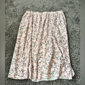 Floral Pink Midi Skirt